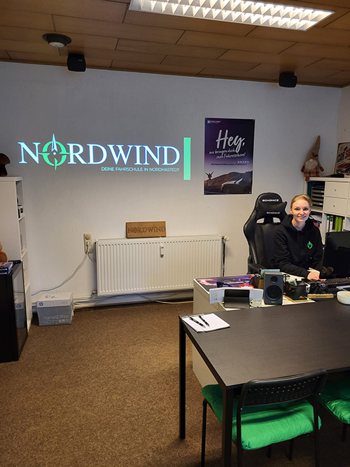 Büro Jessica Fahrschule Nordwind